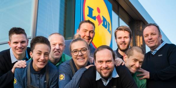 Teamfoto van filiaal